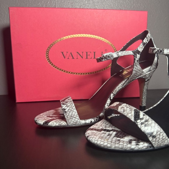 Vaneli Berk Snake Ankle Strap Sandals - Picture 5 of 7